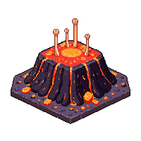 lava ash pile bones