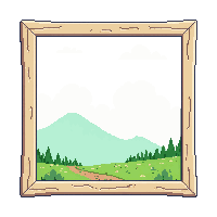 painting framed landscape