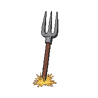pitchfork in hay