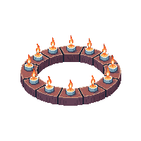 swamp ritual candles circle