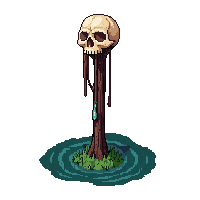 swamp skull on stake