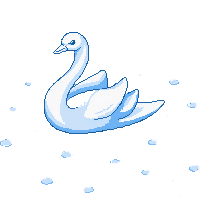 winter ice sculpture swan