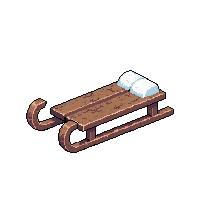 winter sled wooden