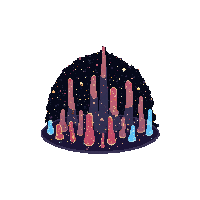 cave glow worm cluster