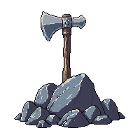 cave pickaxe stuck rock