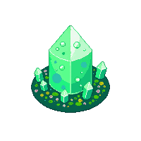 crystal cluster green