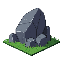 forest large boulder