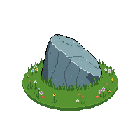 meadow small rock