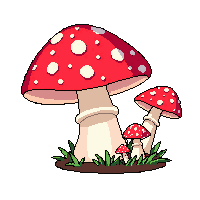 mushroom cluster red