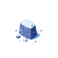 snow small rock
