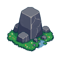swamp large boulder