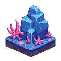 underwater starfish rock
