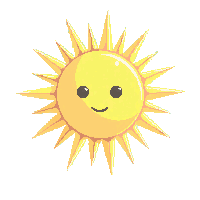 sky sun face decoration
