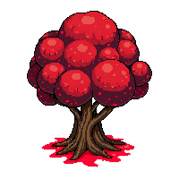 lava charred tree