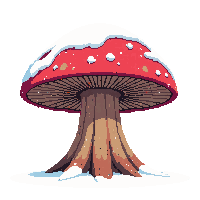 mushroom tree winter