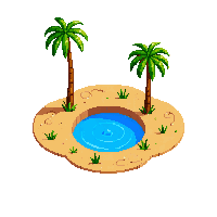 oasis palm and water