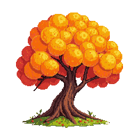 orange tree autumn