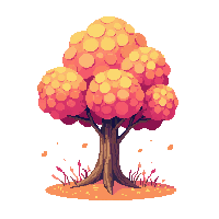 peach tree autumn