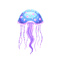 underwater jellyfish glowing