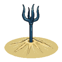 underwater trident stuck sand