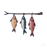 dried fish hanging