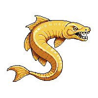 moray eel trophy gold