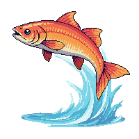 arowana leaping