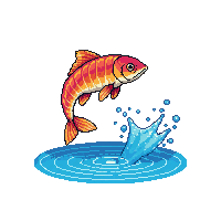carp leaping
