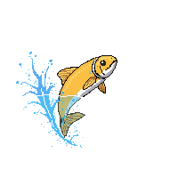 channel catfish leaping