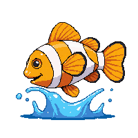 clownfish leaping