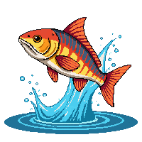 darter leaping