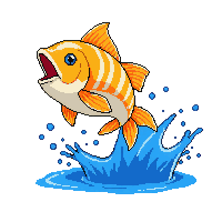 drum fish leaping