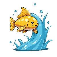 flounder leaping