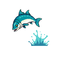 flying fish leaping