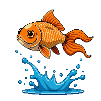 goldfish leaping