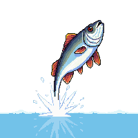 grayling leaping