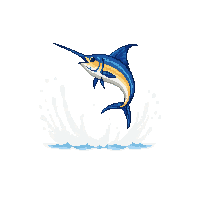 marlin leaping