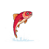 redfish leaping