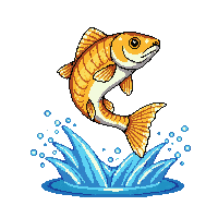 tilapia leaping