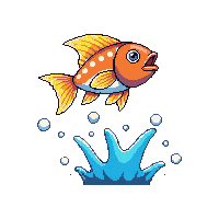wrasse leaping