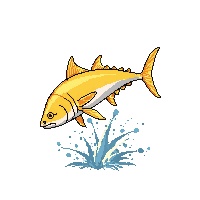 yellowfin tuna leaping