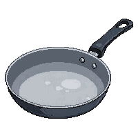 kitchen frying pan iron black handle