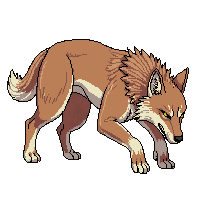 werewolf brown fur claws standing
