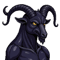 demon goat man baphomet goat head 010
