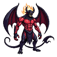 demon lord horns red skin 001