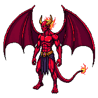 demon lord horns red skin 007