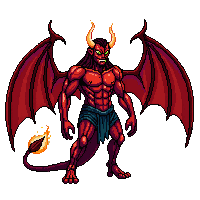 demon lord horns red skin 013