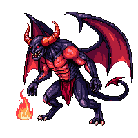 demon lord horns red skin 019