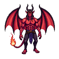 demon lord horns red skin 025