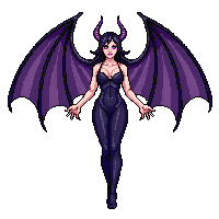 demon succubus dark seductress wings 003